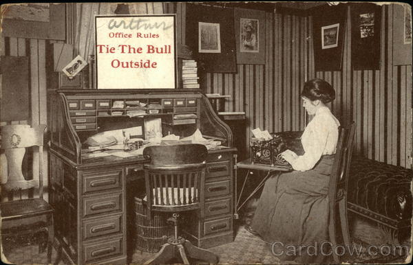 Office Rules: Tie the Bull Outside Comic, Funny