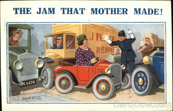 The Jam That Mother Made! Donald McGill Comic, Funny