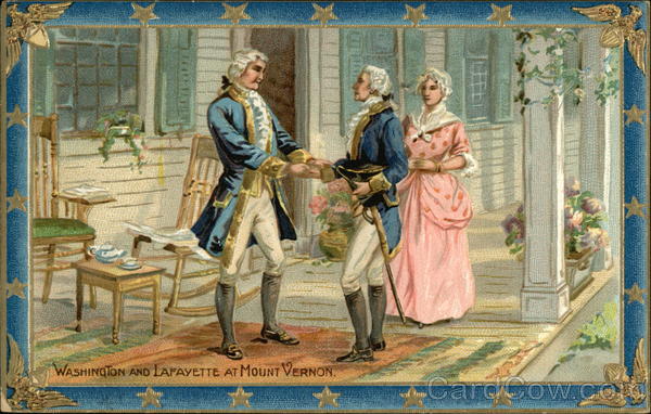 Washington and Lafayette at Mount Vernon Presidents