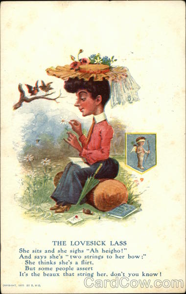 The Lovesick Lass Caricatures