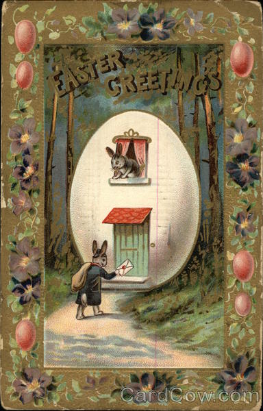 Easter Greetings With Bunnies