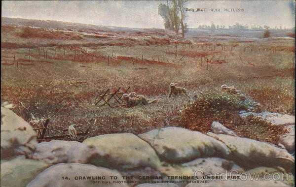 Crawling to the German Trenches Undeer Fire World War I