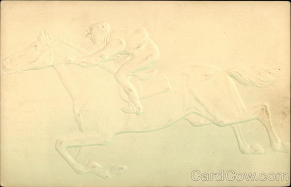 Jockey on Horse Airbrushed