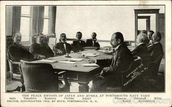 1905 The Peace Envoys of Japan and Russia at Portsmouth Navy Yard