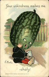 Your Unkindness Makes me Melon-Choly Fantasy Postcard Postcard