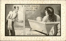 I Hope Mary Filled the Bathrub, And Mary Did Postcard