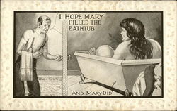 I Hope Mary Filled the Bathrub, And Mary Did Postcard