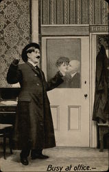 Busy at Office Postcard