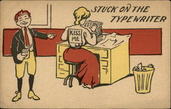 Stuck on the Typewriter Postcard