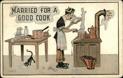 Married for a Good Cook Postcard