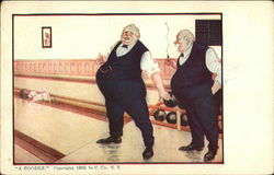 A Poodle Bowling Postcard Postcard