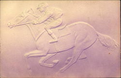Jockey Riding Horse Horse Racing Postcard Postcard