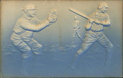 Catcher and Batter Postcard