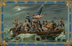 Washington Crossing the Delaware Postcard