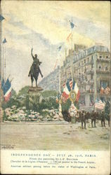 Independence Day - July 4th, 1918, Paris 4th of July Postcard Postcard