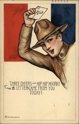 Three Cheers and Hip Hip Hooray Postcard