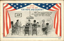 What can we do For Home and Country? We can Economize by Eliminating Meat Certain Days of the Week Postcard