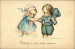 Parting is Such Sweet Sorrow Artist Signed Ruth Welch Siver Postcard Postcard