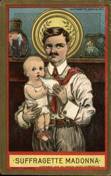 Suffragette Madonna Social History Postcard 