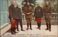 The King at the Front. The Smile of Victory Postcard