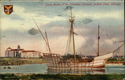 Santa Maria of the Columbus Caravel - Jackson Park, Chicago Postcard