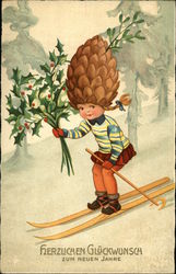 Herzlichen Gluckwunsch zum neuen Jahre Postcard