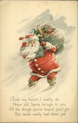 Santa with Bag of Toys Postcard