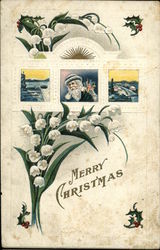 Santa in Blue Robe Postcard