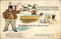 Thursday is My Jonah Day Horse Racing Postcard Postcard