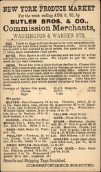 New York Produce Market - Butler Bros. & Co. Postcard