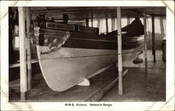 HMS Victory. Nelson's Barge Postcard