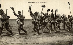 The Worcesters Going into Action Postcard