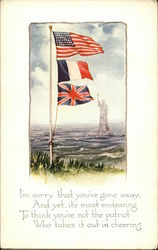 I'm Sorry That You've Gone Away And Yet, it's Most Endearing To Think You're Not the Patriot Postcard