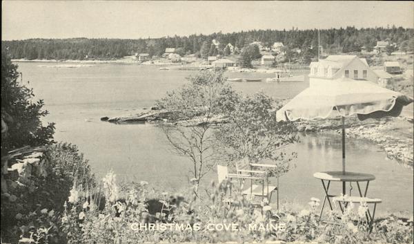 View of Town and Cove Christmas Cove Maine
