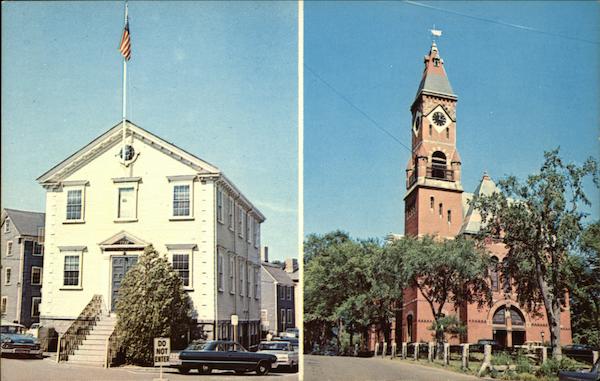 Old Town House and Abbot Hall Marblehead Massachusetts