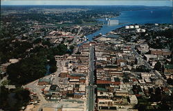 Main Street and Business Section Postcard