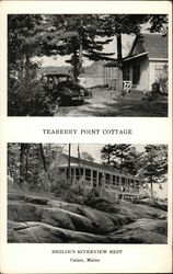 Teaberry Point Cottage and Heslin's Riverview Restaurant Calais, ME Postcard Postcard