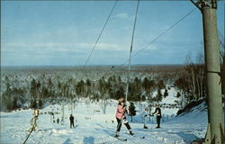 New Poma Lift at Au Sable Lodge Ranch and Ski Club Grayling, MI Postcard Postcard