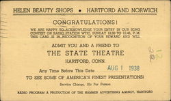 Helen Beauty Shops Hartford, CT Postcard Postcard