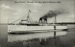 Michigan State Ferry "City of Petoskey", Straits of Mackinac, MI Ferries Postcard Postcard