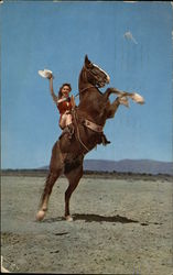 Yippee!! Ride 'em Cowgirl Cowboy Western Postcard Postcard