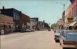 Business District Fremont, MI Postcard Postcard