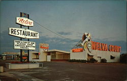 Nelva Court and Restaurant Meridian, MS Postcard Postcard