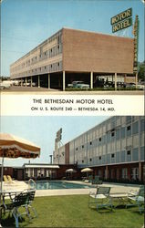 The Bethesdan Motor Hotel Maryland Postcard Postcard