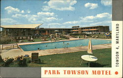 Park Towson Motel Maryland Postcard Postcard