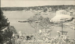 View of Town and Cove Postcard