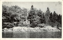 Hiram Blake's Camp on Penobscot Bay Postcard