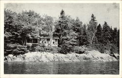 Hiram Blake's Camp on Penobscot Bay Cape Rosier, ME Postcard Postcard