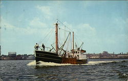 Modern Scalloper Arriving in Port New Bedford, MA Postcard Postcard