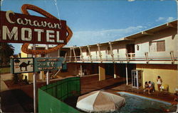 Caravan Motel Postcard